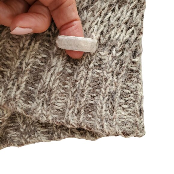 American Eagle Angora Rabbit Hair Wool Blend Form Fitting Open Weave Sweater XS - Picture 6 of 13